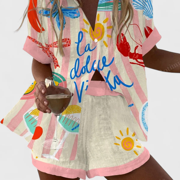 סט חג מפוספס של טליה