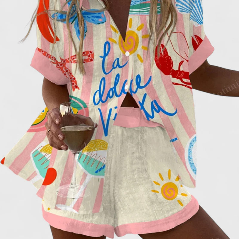 סט חג מפוספס של טליה