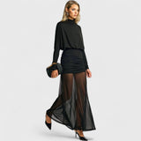 שמלת מקסי שכבתית של טול של אליאנה