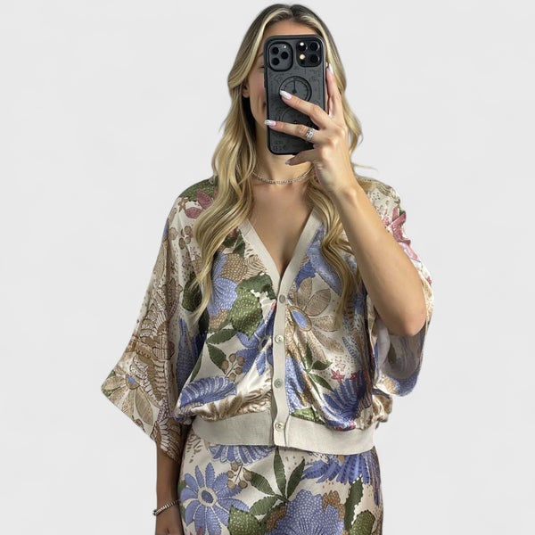 Dafna Satin Floral Shirt