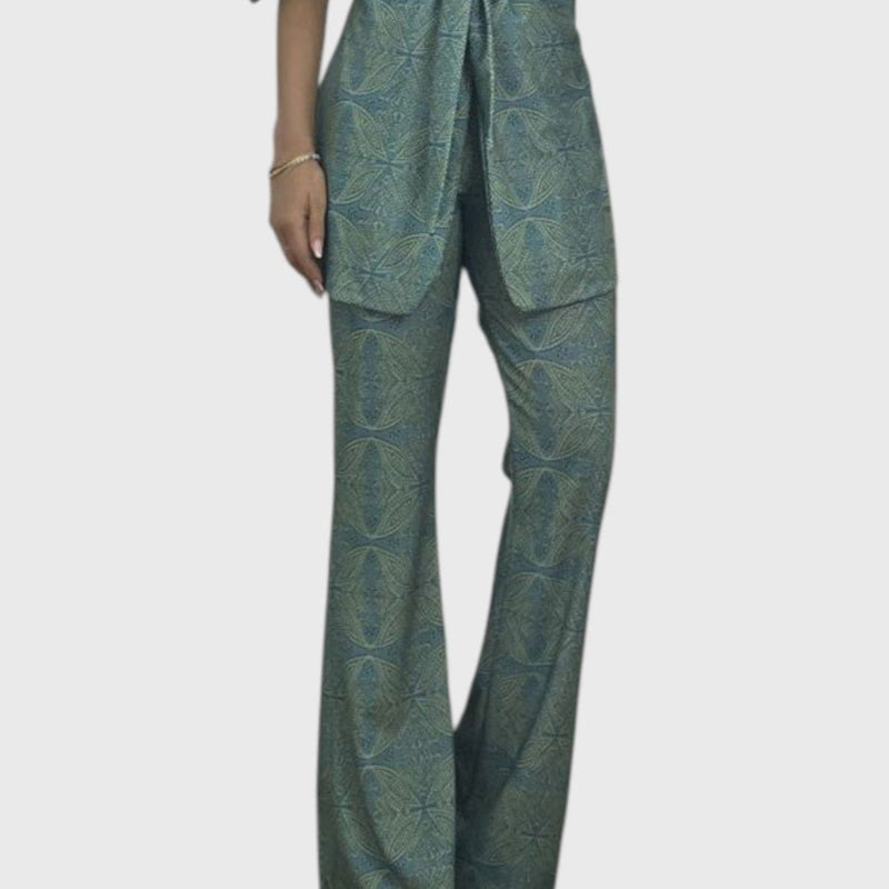 מכנסי התרחבות עם הדפס אתני של תמר