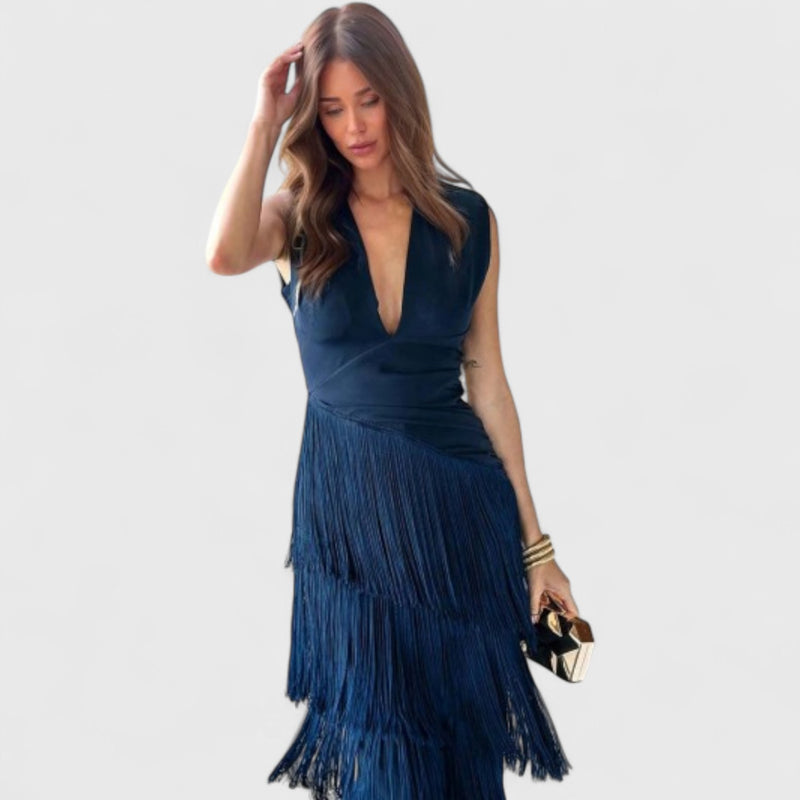 שמלת מקסי קפלים של נועה