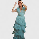 שמלת מקסי קפלים של נועה