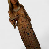 Aliza Chiffon Shell Print Maxi Dress