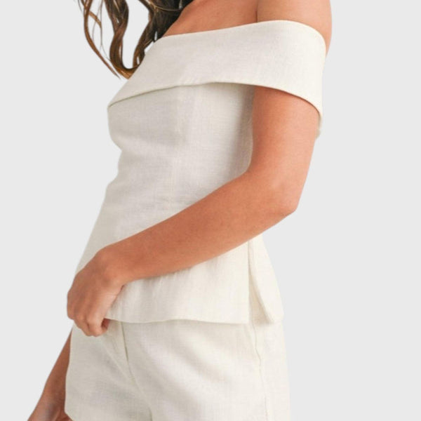 סט פשתן לבן של נגה