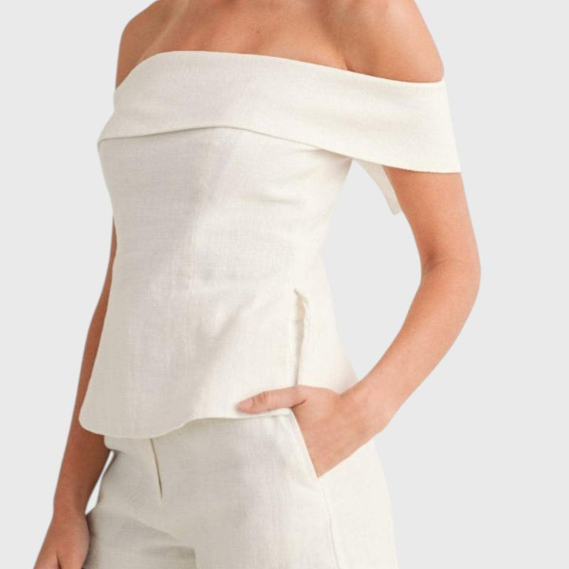 Noga White Linen Set