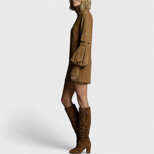 שמלת מיני עם צווארון גולף של שירה זמש