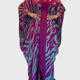 שמלת מקסי עם פסים פראיים