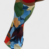 חצאית עם דוגמה גיאומטרית מופשטת