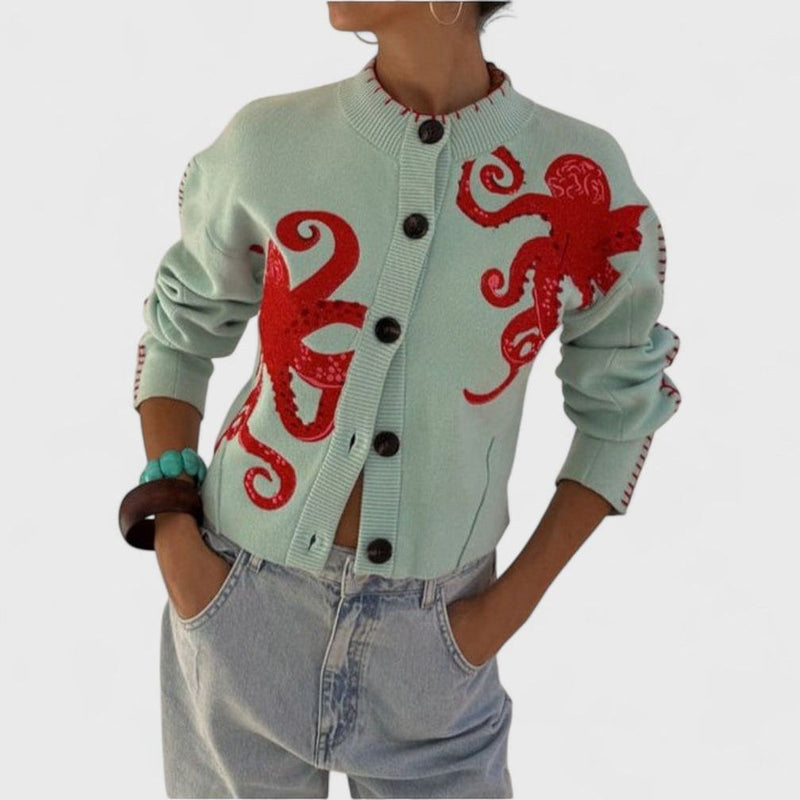 קרדיגן סרוג של Gal Octopus