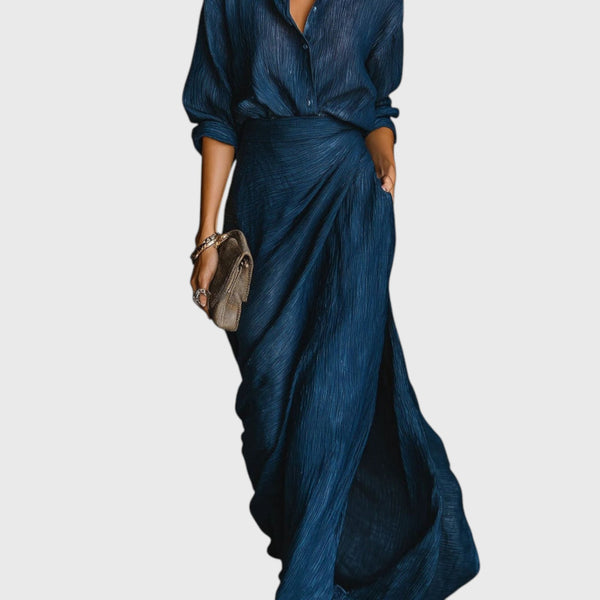 סט פשתן כחול נוגה