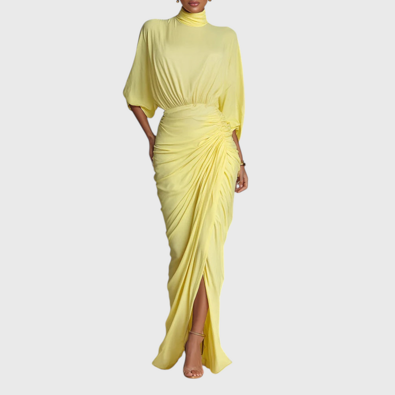 שמלת מקסי צהובה של ליה