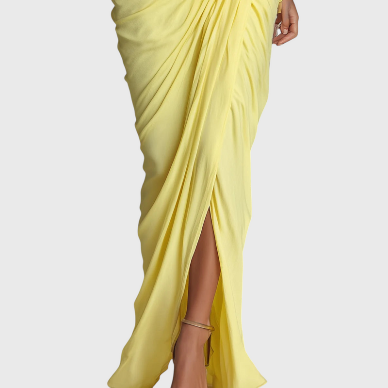 שמלת מקסי צהובה של ליה