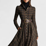 שמלה ארוכה משובצת של טליה