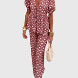 מכנסיים פרחוניים רחבים של ליאור