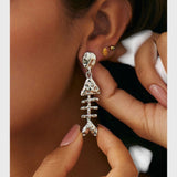 עגילי תליון דג שירה