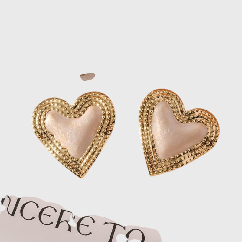 עגילי לב אפרסק של יעל