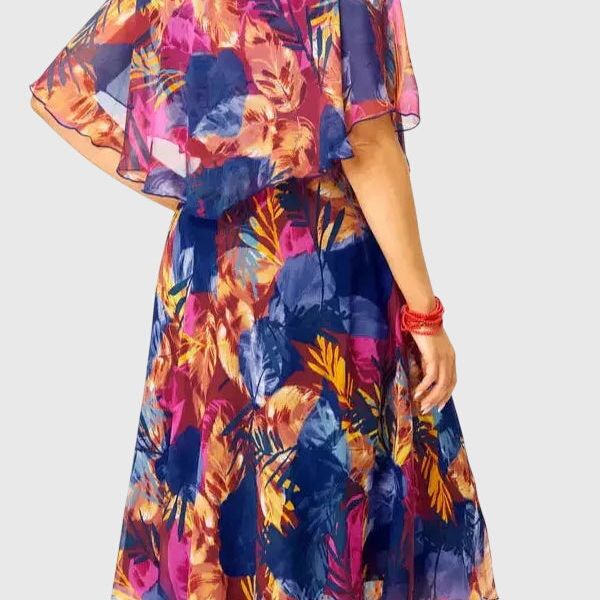 שמלת מידי נוחה משיפון במידות גדולות של נגה