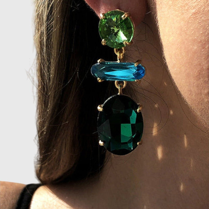 עגילי יהלום משובצים של רוני