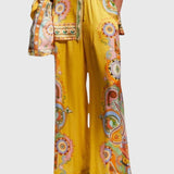 מכנסי סאטן גדולים בגזרה קשיו