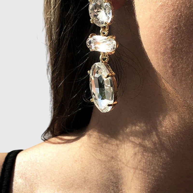 עגילי יהלום משובצים של רוני