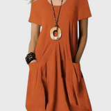 שמלת מיה אלגנטית בז'