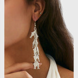 עגילי תליון דג שירה