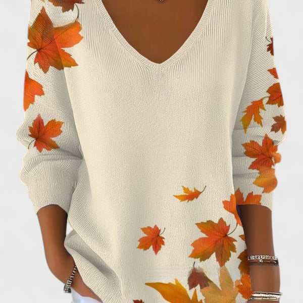 סוודר צווארון וי של עדן