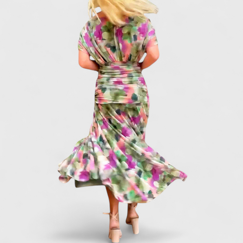 שמלת מקסי פרחונית של נגה