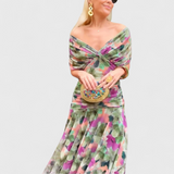 שמלת מקסי פרחונית של נגה