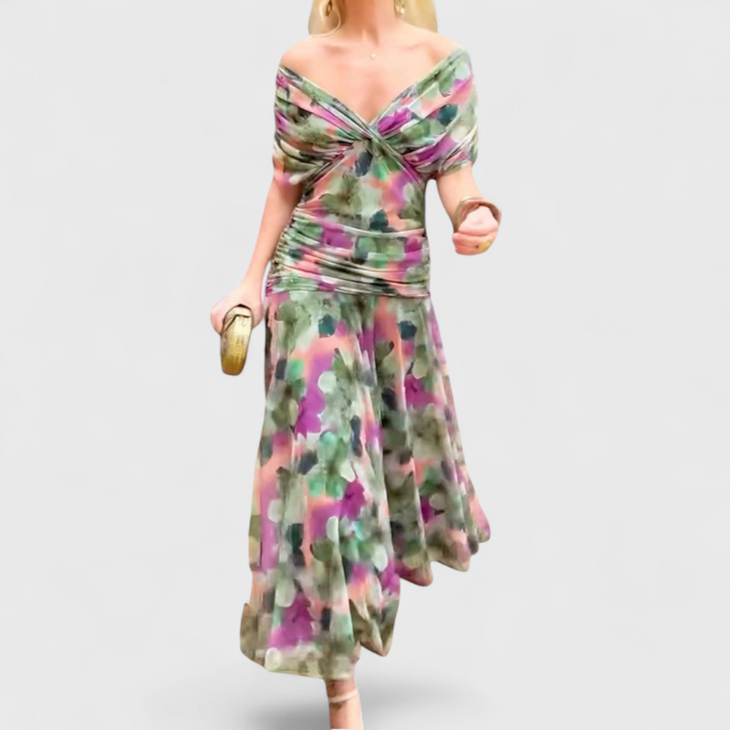 שמלת מקסי פרחונית של נגה