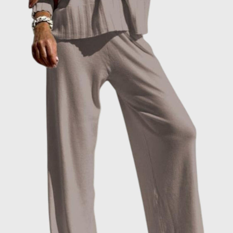 מכנסי סריגה רחבים של נועה