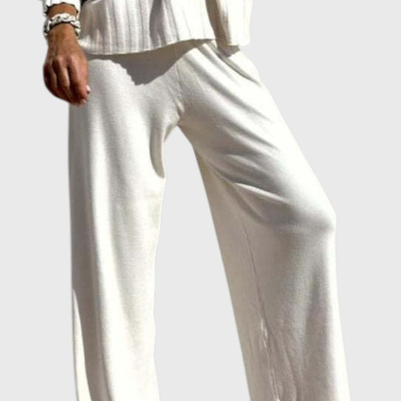 מכנסי סריגה רחבים של נועה