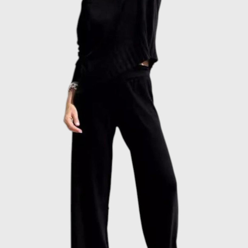 מכנסי סריגה רחבים של נועה