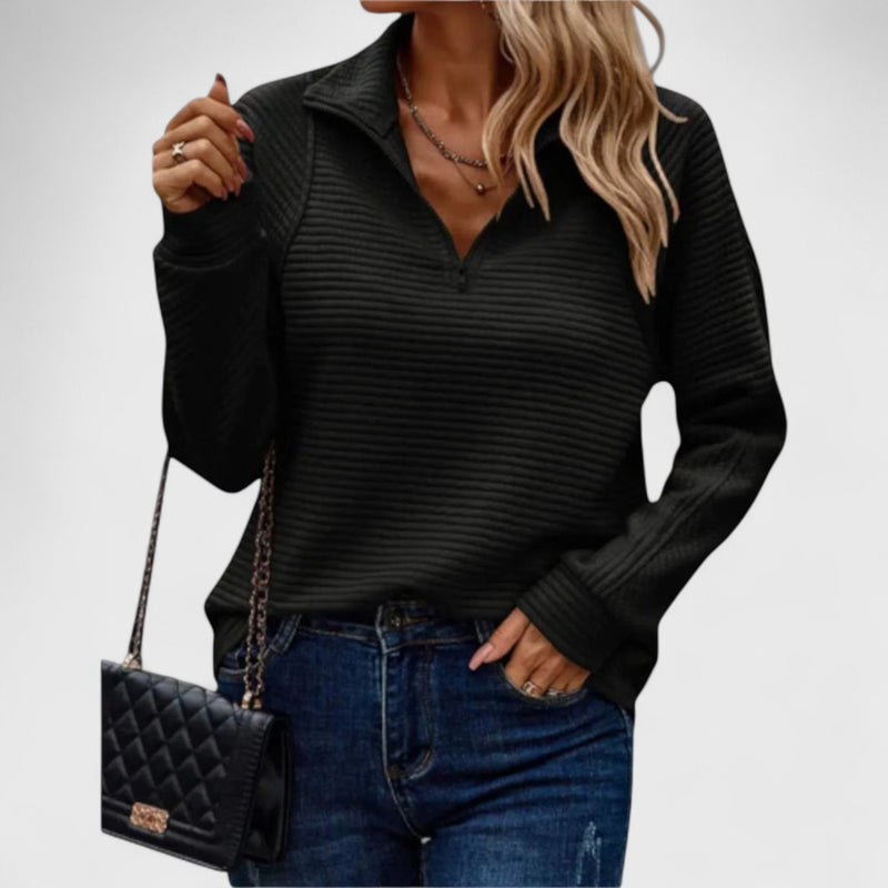 סוודר חצי רוכסן נגה