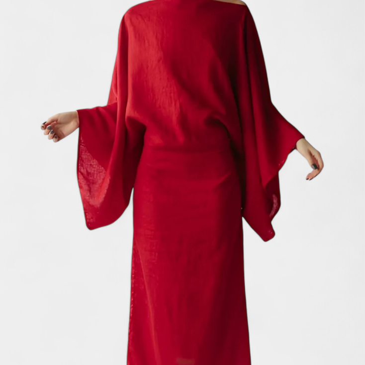 שמלת קימונו עם חגורה